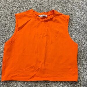 Orange crop top